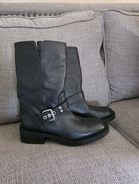 Zara Black Leather Boots